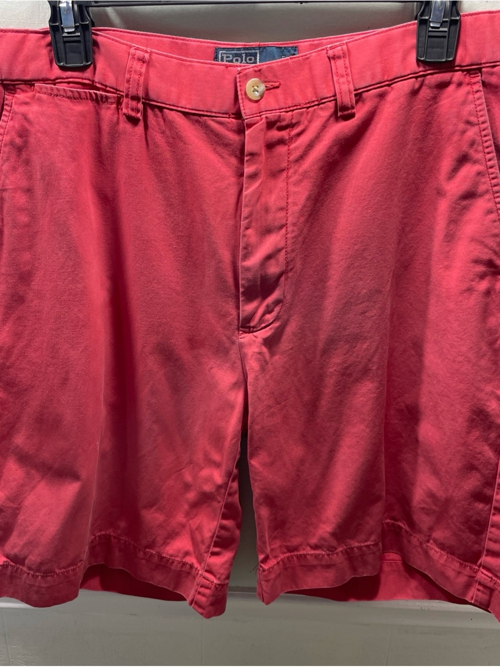 Polo by Ralph Lauren Coral-Red Flat Front Men’s Shorts